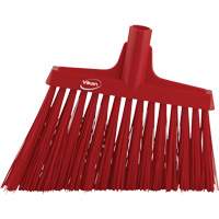 Angle Broom Head, X-Coarse Bristles, 12", Polyester, Red Superchem Industries