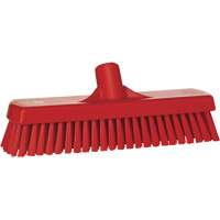 Deck & Wall Scrub Brush, Stiff Bristles, 12", Polyester, Red Superchem Industries