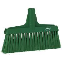 Upright Broom Head, Coarse/Fine Bristles, 10-1/4", Polyester, Green Superchem Industries