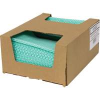 SaniWorks&reg; Choice Counter Cloths, Green/White Superchem Industries