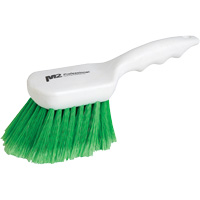 Short Handle Detail Brush, 9" L, Synthetic Bristles, Green Superchem Industries