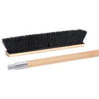 Push Broom with Metal-Threaded Handle, 24", Medium, Tampico Bristles Superchem Industries