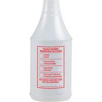 Round Spray Bottle with WHMIS Label, 24 oz. Superchem Industries