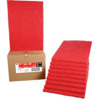 Tampon de nettoyage pour tapis, 14" x 20", Lustrage/Nettoyage, Rouge Superchem Industries