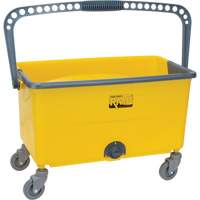 Microfibre Mop Bucket & Wringer, Strainer, 11 US Gal. (44 Quart), Yellow Superchem Industries