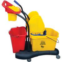 Multifunctional Mop Trolley, Down Press, 9.5 US Gal.(38 Quart), Yellow Superchem Industries
