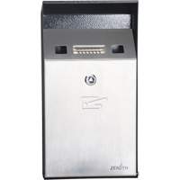 Cendrier, Montage mural, Acier inoxydable, Capacit&eacute; 1 Litre, Hauteur 11-4/5" Superchem Industries