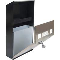Cendrier, Montage mural, Acier inoxydable, Capacit&eacute; 1 Litre, Hauteur 11-4/5" Superchem Industries