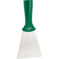 Handle-Mounted Stainless Steel Scraper, Green, 4" W x 8" L Superchem Industries