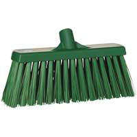 Heavy-Duty Push Broom, Stiff Bristles, 13", Polyester, Green Superchem Industries