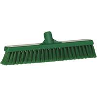 Fine Particle Push Broom, Fine/Split Bristles, 16-1/4", Polypropylene, Green Superchem Industries
