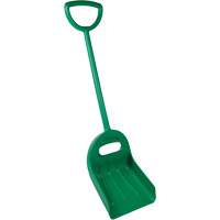 Double Grip Wide Shovel, 14" x 18" Blade, 47-1/2" Length, Plastic, Green Superchem Industries