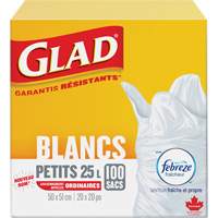 Small 25L Febreze Garbage Bags, Regular, 20" W x 20" L, White Superchem Industries