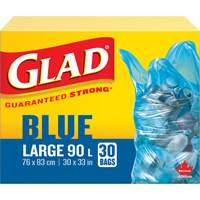 45L Recycling Bags, Regular, 30" W x 33" L, Blue Superchem Industries