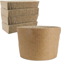 Kraft Coffee Cup Sleeves, Paper, 12 oz. - 20 oz., Brown Superchem Industries