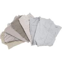 Recycled Material Wiping Rags, Cotton, White, 25 lbs. Superchem Industries