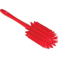 Brosse moyenne avec manche, Soies Ferme, Longueur de 17", Rouge Superchem Industries
