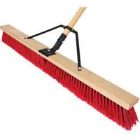 Push Broom with Braced Handle, 36", Medium, PVC Bristles Superchem Industries