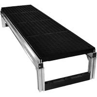 FOUNDATION Smooth Modular Aluminum Work Platform Kit, 18" W x 72" D, 400 lbs. Capacity, All-Welded Superchem Industries