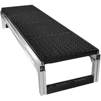 FOUNDATION Diamond-Plate Traction Modular Aluminum Work Platform Kit, 18" W x 72" D, 400 lbs. Capacity, All-Welded Superchem Industries