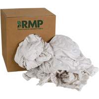 Chiffons recycl&eacute;s, Coton, Blanc, 10 lb Superchem Industries