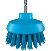 Brosse ronde HyDrive pour perceuse, Soies Tr&egrave;s ferme, Longueur de 3-1/10", Bleu Superchem Industries