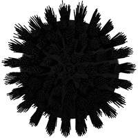 Brosse ronde HyDrive pour perceuse, Soies Tr&egrave;s ferme, Longueur de 3-1/10", Noir Superchem Industries