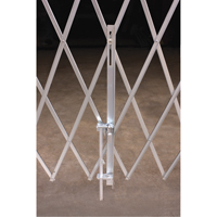 Galvanized Folding Security Gates, Fixed Single Folding, 4' L x 6' H Expanded Superchem Industries