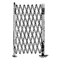 Galvanized Folding Security Gates, Fixed Single Folding, 4' L x 6' H Expanded Superchem Industries