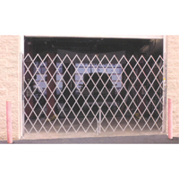 Galvanized Folding Security Gates, Fixed Single Folding, 4' L x 6' H Expanded Superchem Industries