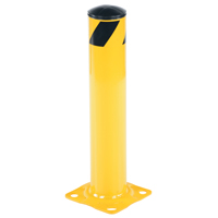 Safety Bollard, Steel, 24" H x 4.5" W, Yellow Superchem Industries