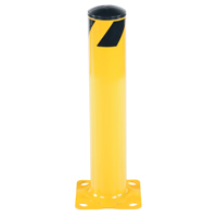 Safety Bollard, Steel, 24" H x 4.5" W, Yellow Superchem Industries