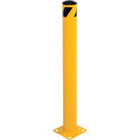 Bollard, Steel, 42" H x 5-1/2" W, Yellow Superchem Industries