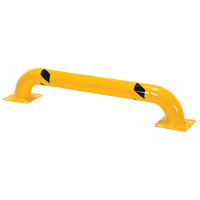 Low Profile Rack Guards, 4' W x 0.75' H, Yellow Superchem Industries