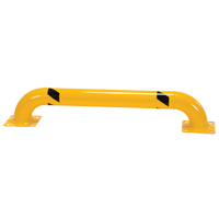 Low Profile Rack Guards, 4' W x 0.75' H, Yellow Superchem Industries