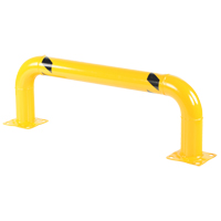 Low Profile Rack Guards, 4' W x 1.4' H, Yellow Superchem Industries