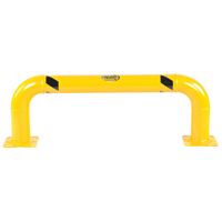 Low Profile Rack Guards, 4' W x 1.4' H, Yellow Superchem Industries