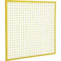 Wire Mesh Partition Components - Panels, 4' H x 4' W, Yellow Superchem Industries