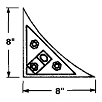 Cale de roue, 8" x 8" x 8", Noir Superchem Industries