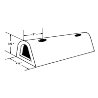 D&eacute;fenses de quai en caoutchouc refoul&eacute;, Caoutchouc, 4-1/2" la x 12" lo x 3-3/4" p Superchem Industries