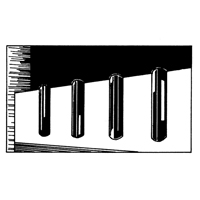 D&eacute;fenses de quai en caoutchouc refoul&eacute;, Caoutchouc, 4-1/2" la x 12" lo x 3-3/4" p Superchem Industries