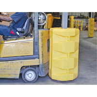 Column Protectors, 18-1/4" x 18-1/4" Inside Opening, 30" L x 30" W x 38-1/2" H, Yellow Superchem Industries