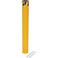 Pour-In-Place Bollards, Steel, 48-1/2" H x 5-9/16" W, Yellow Superchem Industries