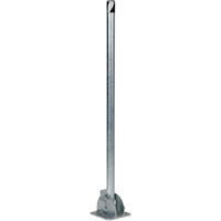 Fold-Down Bollards, Steel, 42" H x 1-3/4" W, Silver Superchem Industries