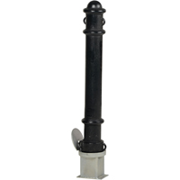 Removable Ornamental Bollards, Steel, 40" H x 4-1/2" W, Black Superchem Industries