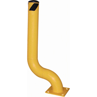 Offset Bollard, Steel, 36-1/8" H x 8" W, Yellow Superchem Industries