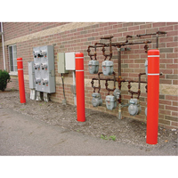 Polyethylene Bollard Covers, 6-5/8" Dia. x 52" L, Red Superchem Industries
