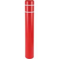 Polyethylene Bollard Covers, 4-1/2" Dia. x 52" L, Red Superchem Industries