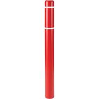Polyethylene Bollard Covers, 6-5/8" Dia. x 52" L, Red Superchem Industries