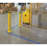 Safety Bollard, Steel, 36" H x 5-1/2" W, Yellow Superchem Industries